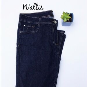 EUC Size 10 Wallis cropped skinny blue jeans